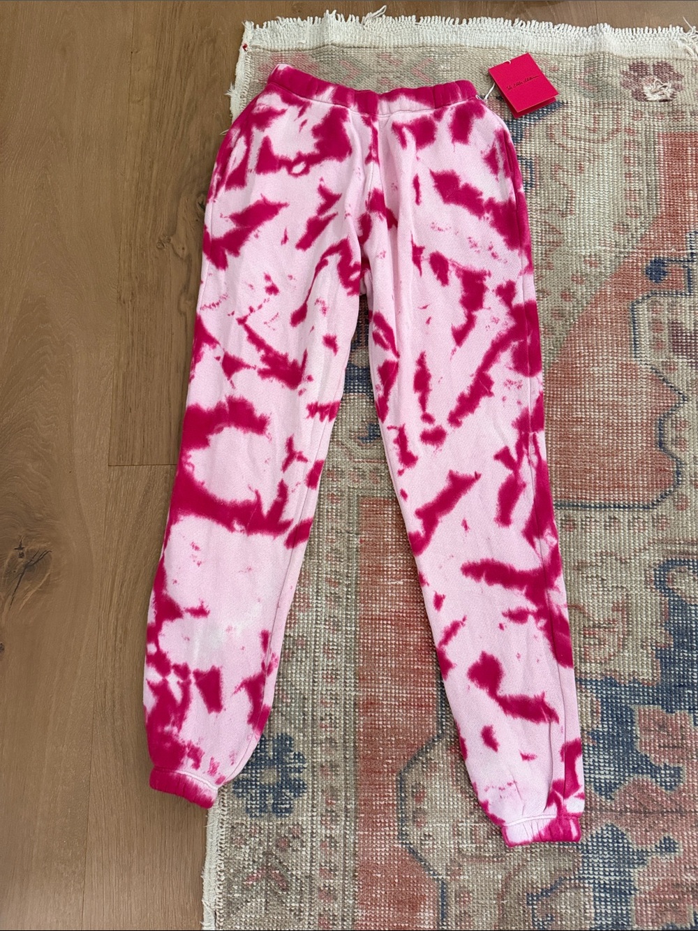 The Elder Statesmen Pink Tie-Dye Jogger Pants